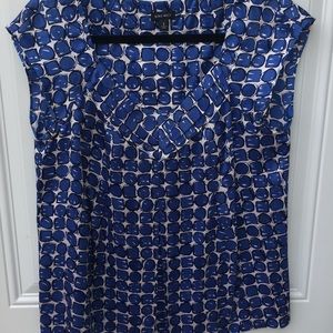 Nine West silky blue blouse